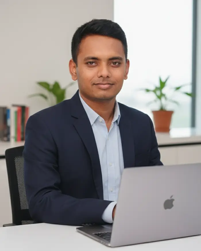 AI SEO, Local SEO and Content Strategist Md Mamun Mia in his Work Station